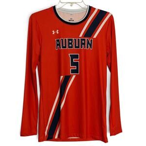 Under Armour Auburn Tigers Womens Soccer Jersey Size S Long Sleeve Orange NCAA